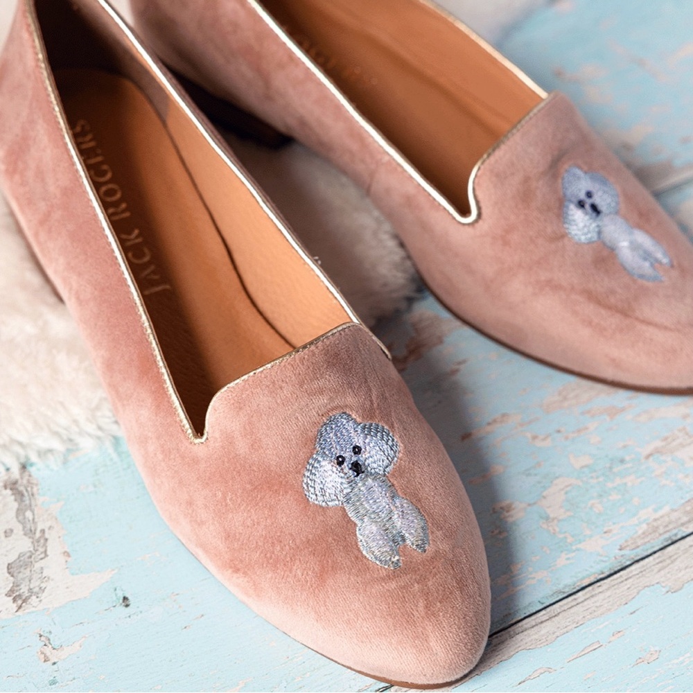 Jack Rogers Crushed Velvet Poodle Flats 🐩